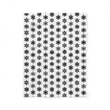 Ikat Snowflakes - White and black