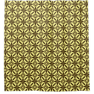 Ikat Star Pattern - Brown and Yellow