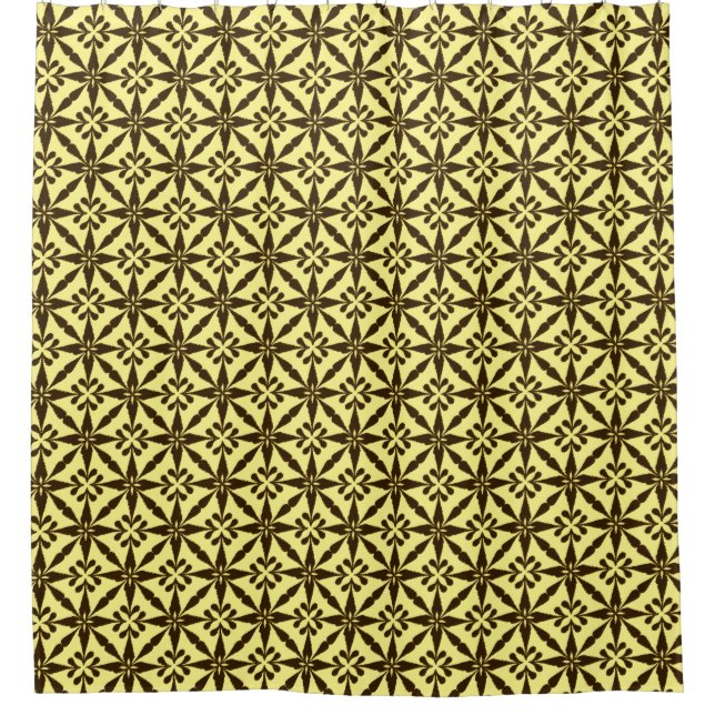 Ikat Star Pattern - Brown and Yellow (Front)