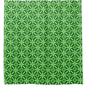 Ikat Star Pattern - Dark Green
