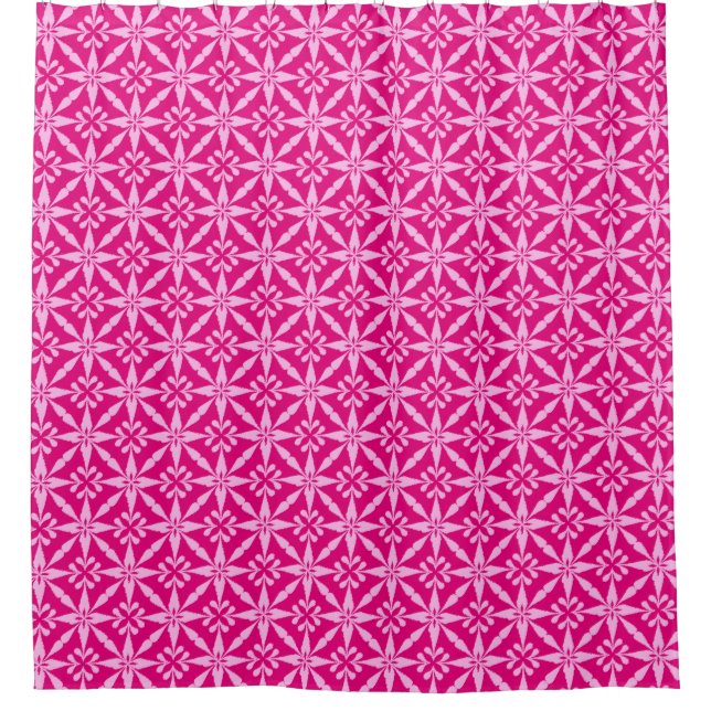 Ikat Star Pattern - Fuchsia Pink (Front)