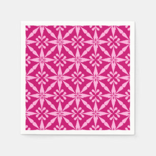 Ikat Star Pattern - Fuchsia Pink Napkin