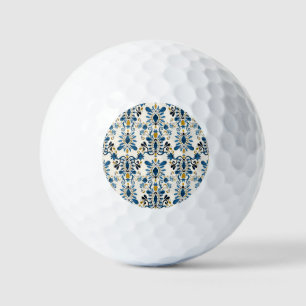 Ikat tie-dye, tribal watercolor golf balls
