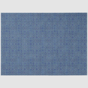 IKAT Tribal Pattern Navy Blue Greek Key Decoupage Tissue Paper