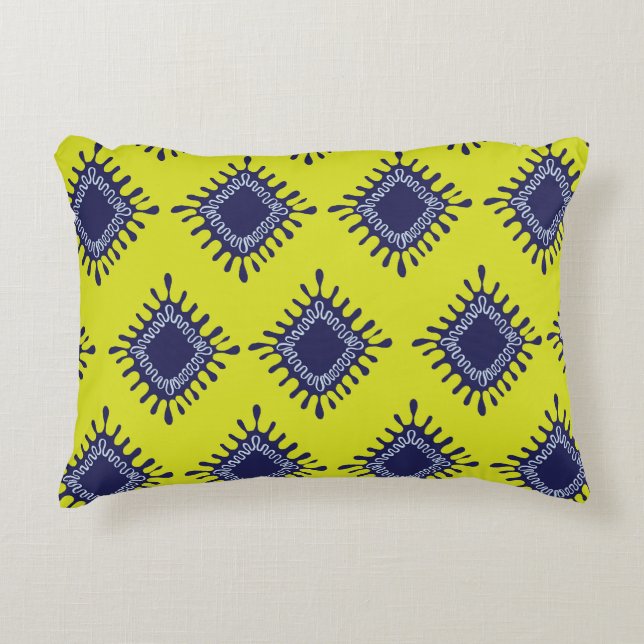 Ikat Tribal: Stylish Modern Pattern. Accent Pillow (Front)