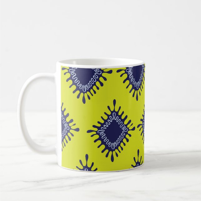 Ikat Tribal: Stylish Modern Pattern. Coffee Mug (Left)