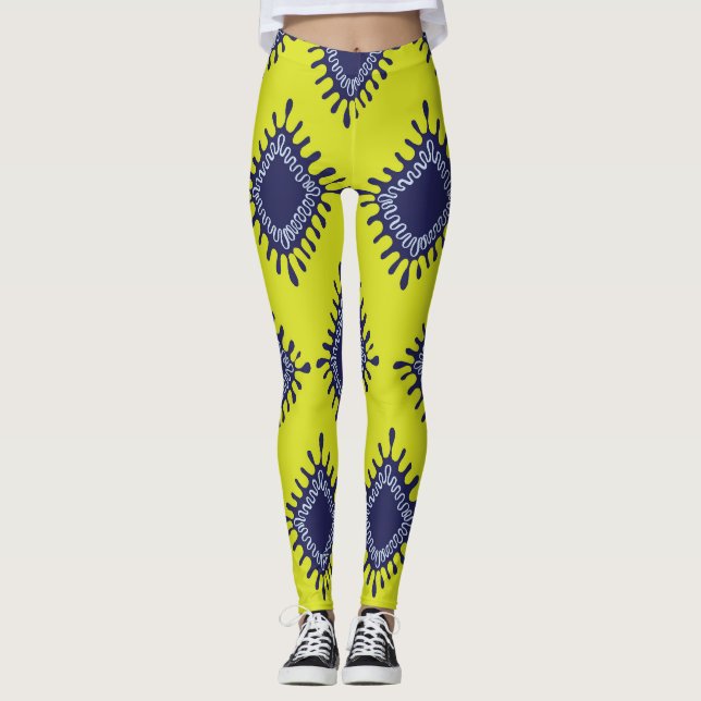 Ikat Tribal: Stylish Modern Pattern. Leggings (Front)