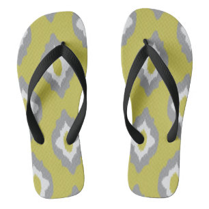 Ikat vintage pattern flip flops