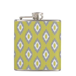 Ikat vintage pattern hip flask