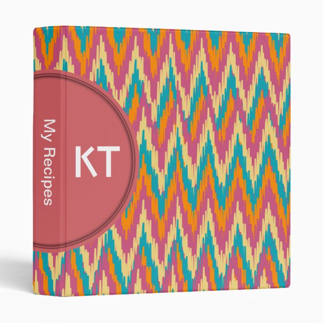 iKat Zigzag Design Spice Colours Binder (Front/Spine)