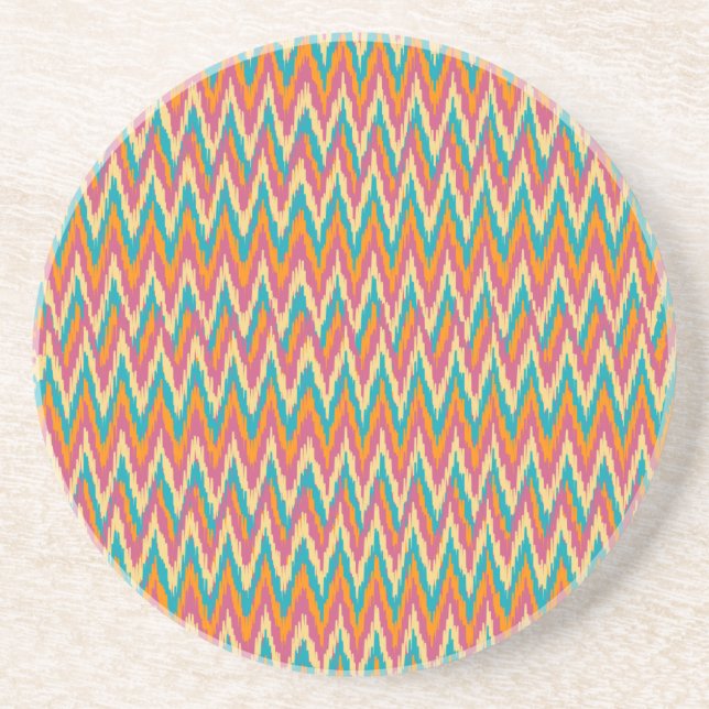 iKat Zigzag Design Spice Colours Coaster (Front)