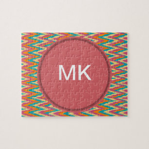 iKat Zigzag Design Spice Colours Jigsaw Puzzle
