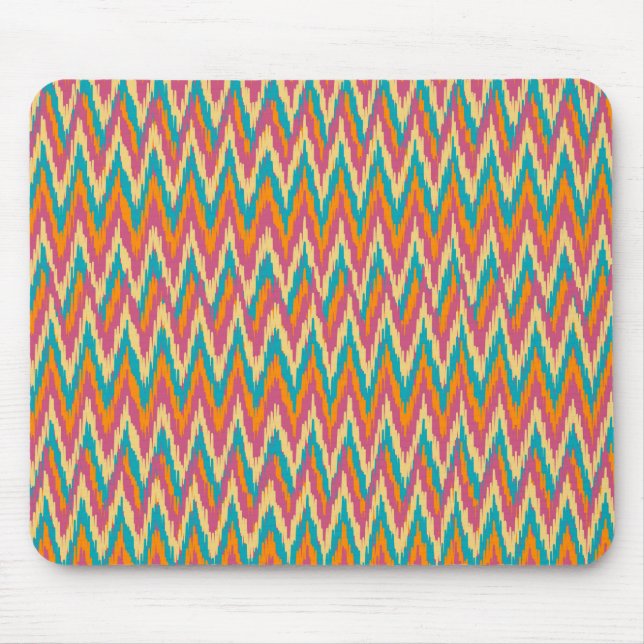 iKat Zigzag Design Spice Colours Mouse Pad (Front)