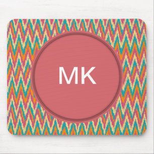 iKat Zigzag Design Spice Colours Mouse Pad