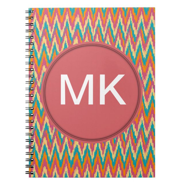 iKat Zigzag Design Spice Colours Notebook (Front)