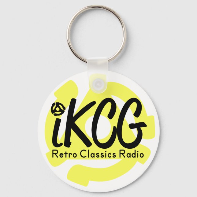 iKCG Logo with 45 Adapter Keychain (Front)