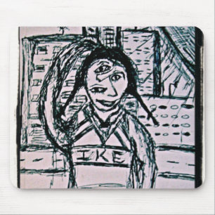 IKE Cheerleader Mouse Pad