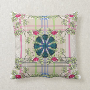 Ikea Jette Plaid Coussin rose