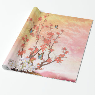 Ikebana display wrapping paper