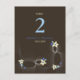 Ikebana Frangipani Blue Tropical Flower Wedding Postcard