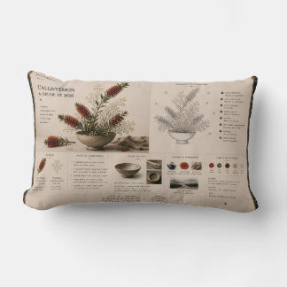 Ikebana Study No. 27 Bottlebrush & Wild Branch Lumbar Pillow