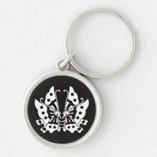 Ikeda facing butterflies keychain