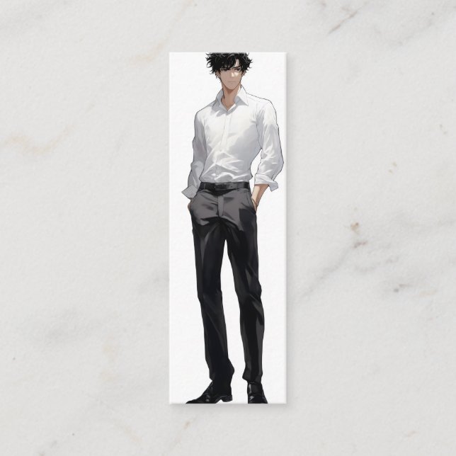Ikemen Anime Man Mini Business Card (Front)