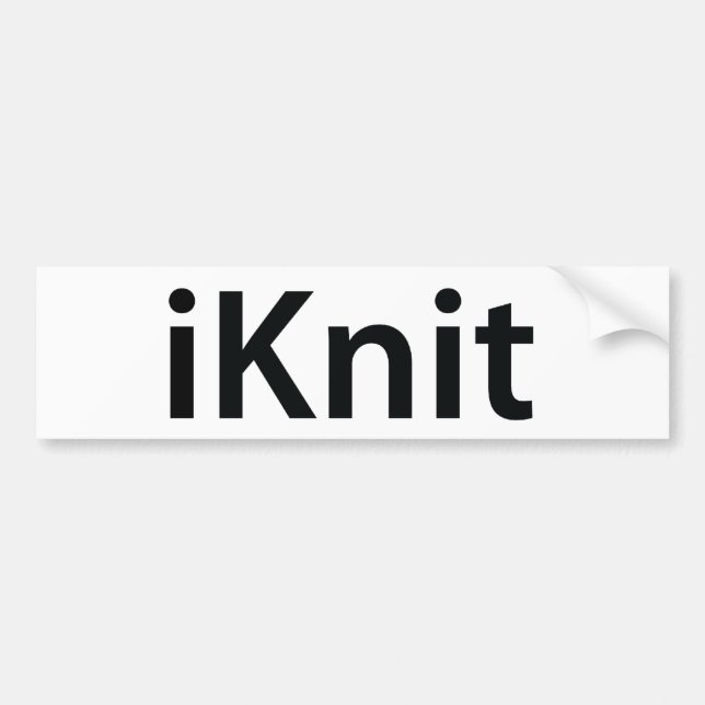 iKnit bumper sticker (Front)