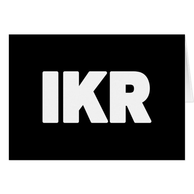 IKR | Text Slang Card (Front Horizontal)
