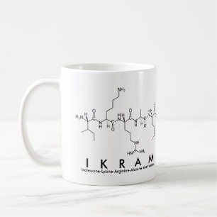 Ikram peptide name mug