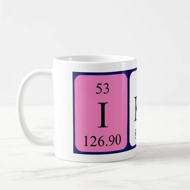 Ikram periodic table name mug (Left)