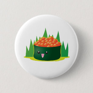 Ikura Sushi 2 Inch Round Button