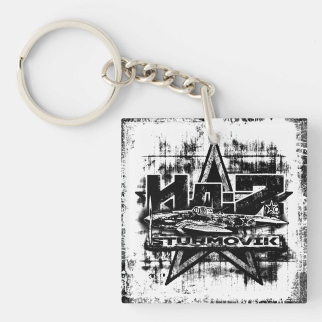 Il-2 Square (double-sided) Keychain (Front)