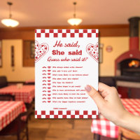 Il A Dit Qu'Elle A Dit Pizza Bachelorette Carte