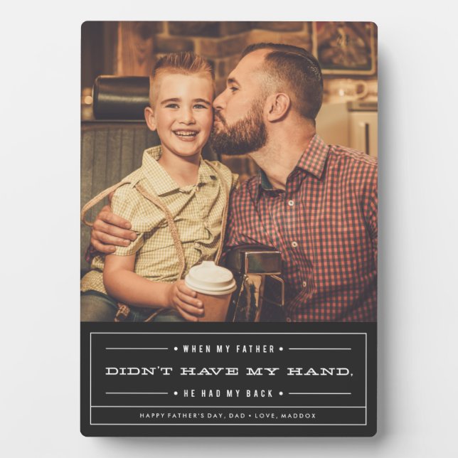 Il Avait Ma Plaque De Fête des pères Dos (Devant)