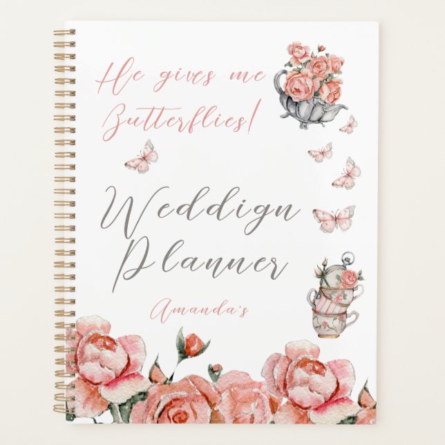 Il Donne Des Papillons Blush Pink Tea FlorMariage (Devant)