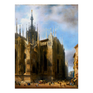 Il Duomo Dalla Corsia Dei Servi by Luigi Bisi Poster