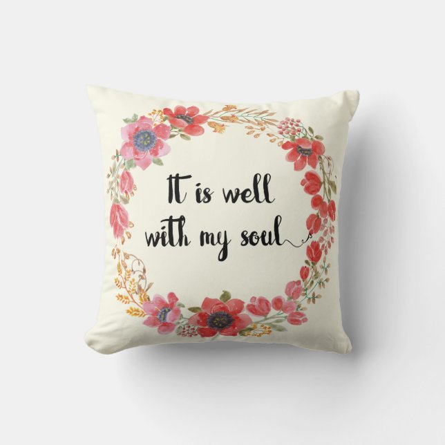 Il est bien avec mon coussin de citation d'hymne (Recto)