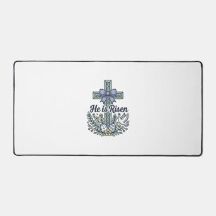 Il Est Ressuscité Croix De Pâques Vintage Vecteur