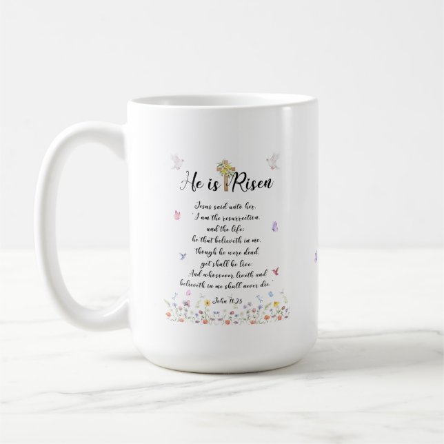 Il est ressuscité, Mug de Pâques (Gauche)