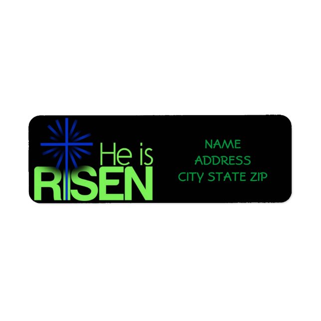 **IL EST RISEN** ÉTIQUETTE D'ADRESSE DE RETOUR (Devant)