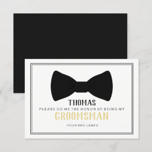 Il est temps d'adapter la carte Groomsman - Cravat