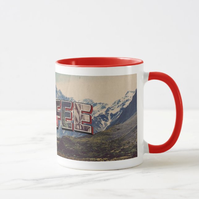 "Il Est Temps De Café" Mug Rétro (Droite)