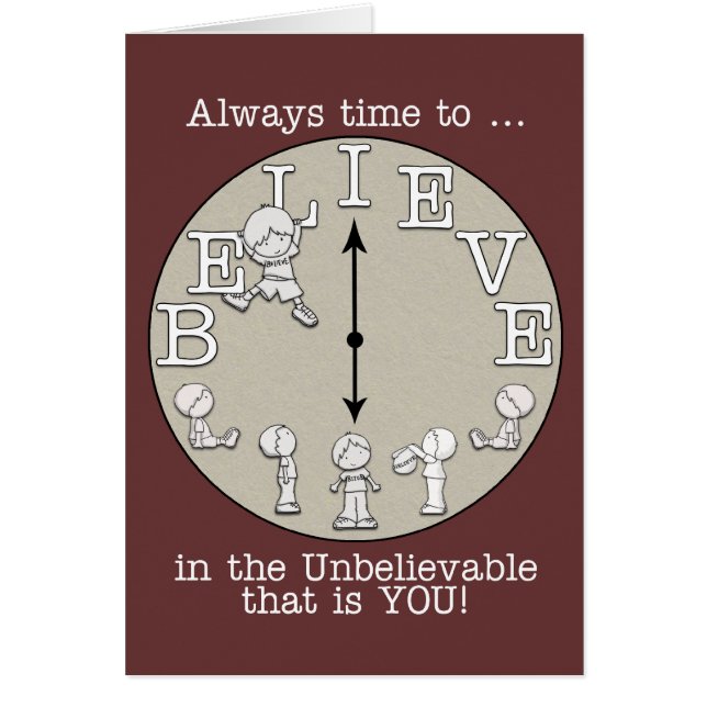 Il est temps de croire-petit garçon et horloge (Devant)