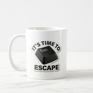Il est temps de s'échapper Mug drôle de clavier de