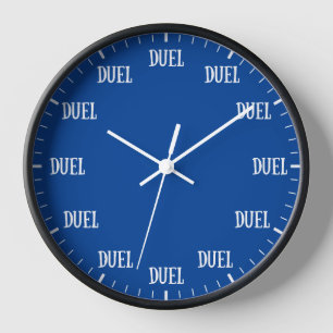 Il est toujours temps de duel horloge en bleu fonc