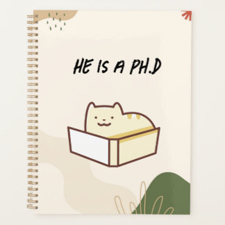 Il est un planificateur de doctorat, cahier