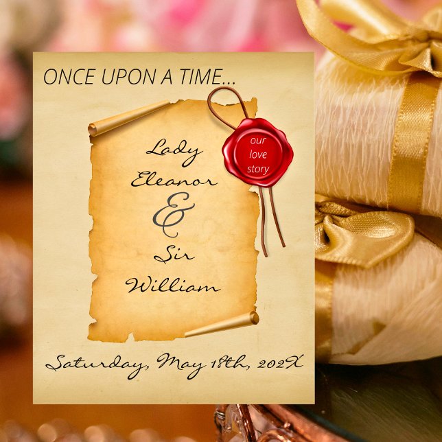 Il Était Une Fois Moyen Âge Sceau De Cire À Poudre (Medieval Wedding Sign)