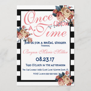 Il Était Une Fois Un Invitation Fête de l'mariée