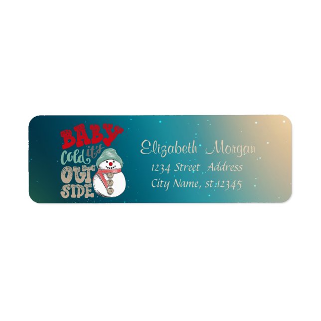 Il fait froid dehors, Bonhomme de neige vert (Devant)